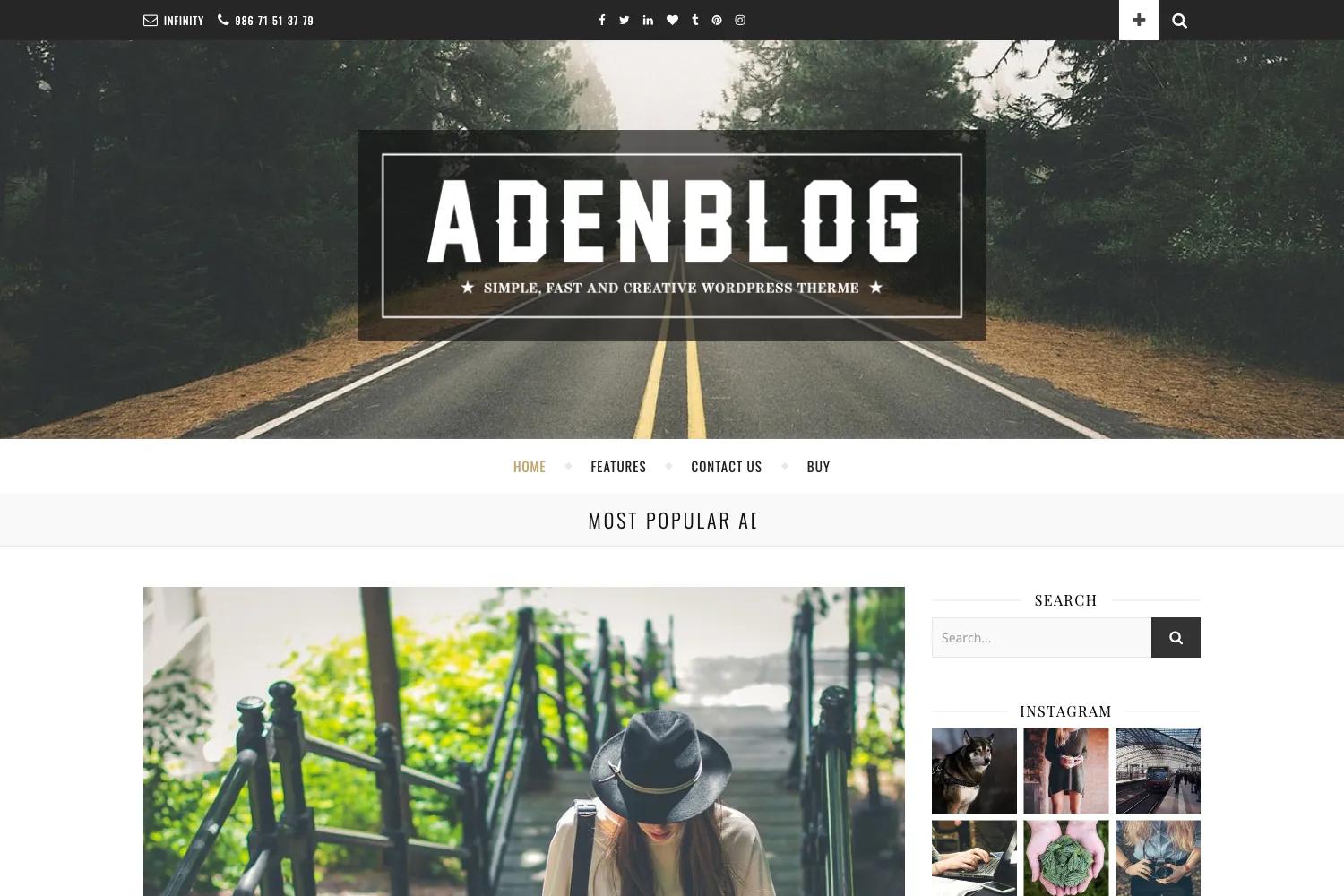 Aden - A WordPress Blog Theme