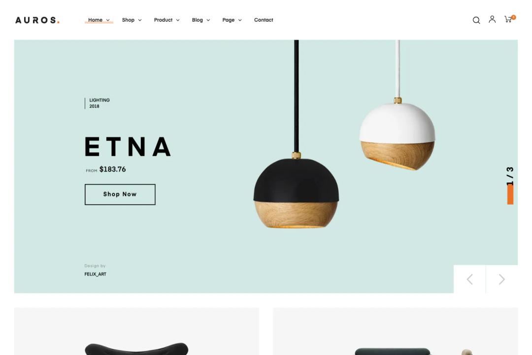 Auros - Furniture Elementor WooCommerce Theme