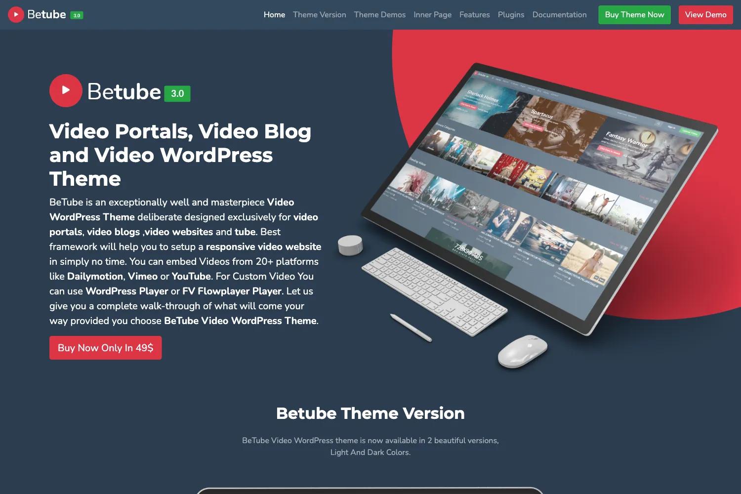 BeTube - Video WordPress Theme