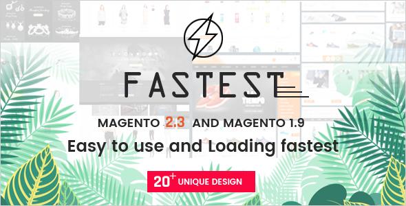 Fastest - Multipurpose Responsive Magento 2 and 1 Fashion Theme