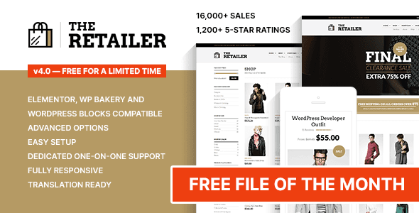 The Retailer - FREE Premium WooCommerce Theme (Limited Time)