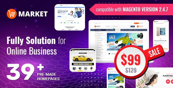 Market - Premium and Optimized Magento Theme (39+ Indexes)