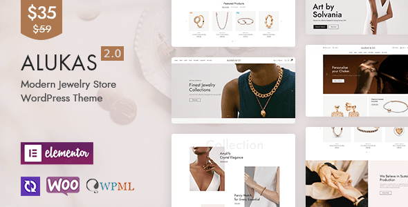 Alukas - Modern Jewelry Store WordPress Theme