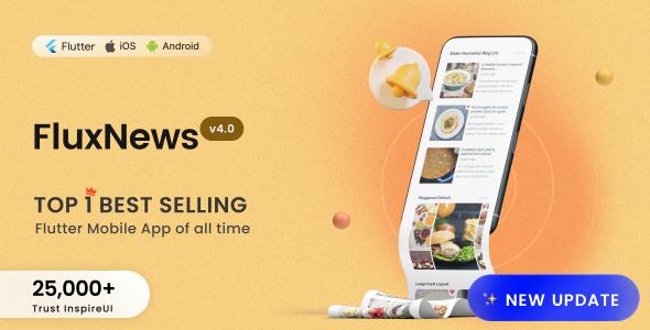 FluxNews - Flutter mobile app for Wordpress