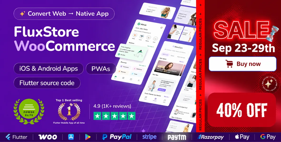 Fluxstore WooCommerce - Flutter E-commerce Full App