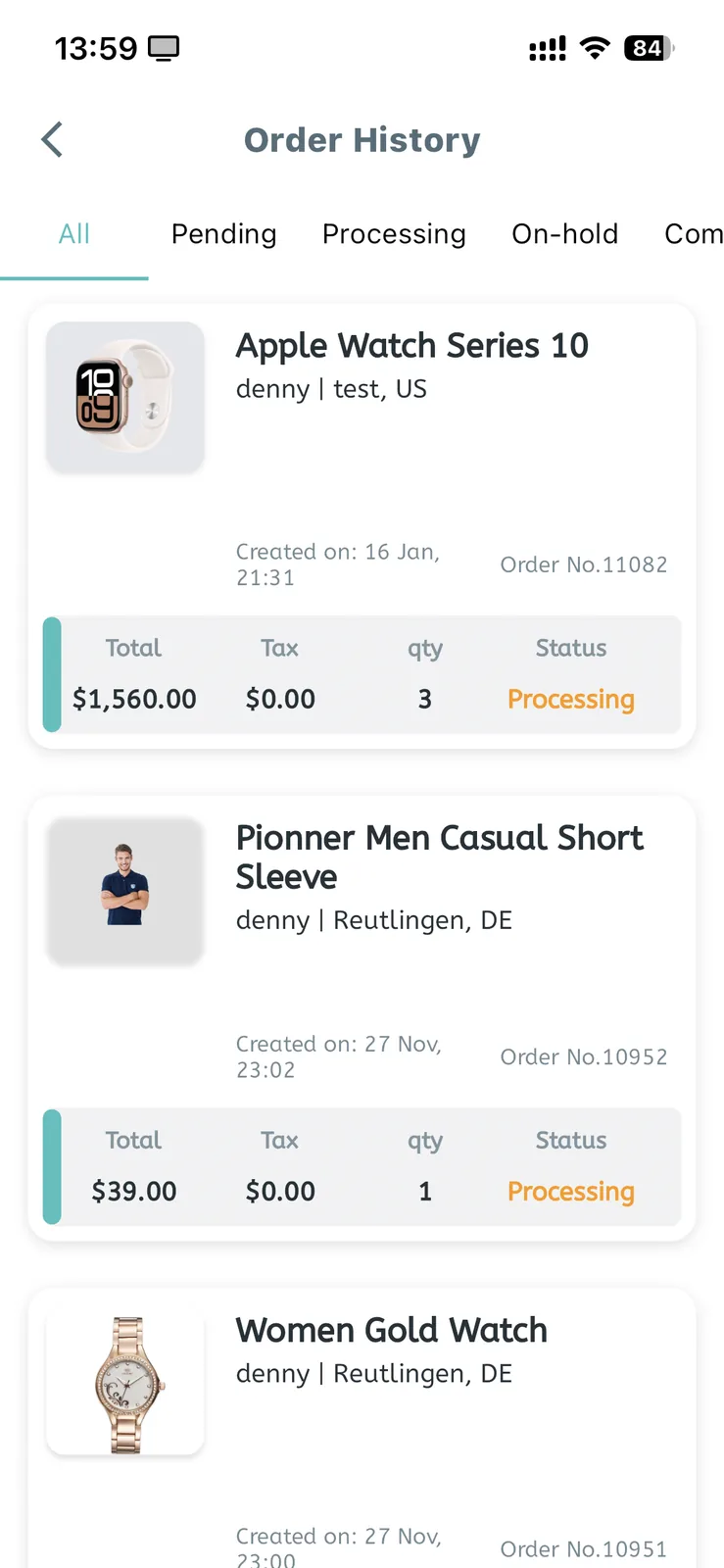 Fluxstore Multi Vendor - Flutter E-commerce Full App - Order history