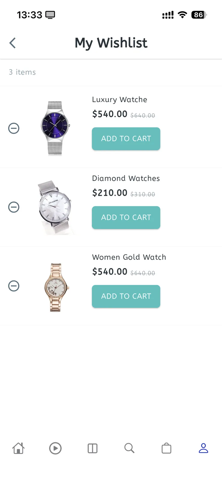 Fluxstore Multi Vendor - Flutter E-commerce Full App - Customer wishlist