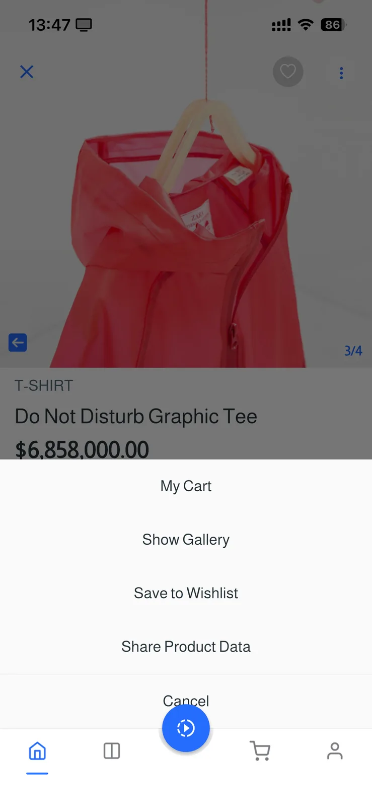 FluxStore Shopify - The Best Flutter E-commerce app - Product actions