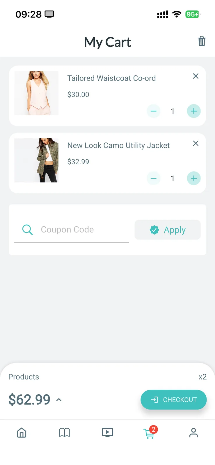 Fluxstore Pro - Flutter E-commerce Full App for Magento, Opencart, and Woocommerce — Cart & coupons