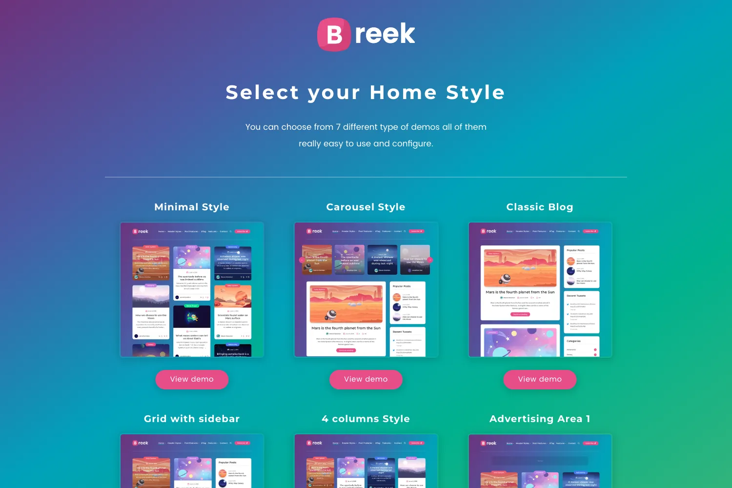 Breek - Minimal Lightweight Masonry AMP Theme for WordPress