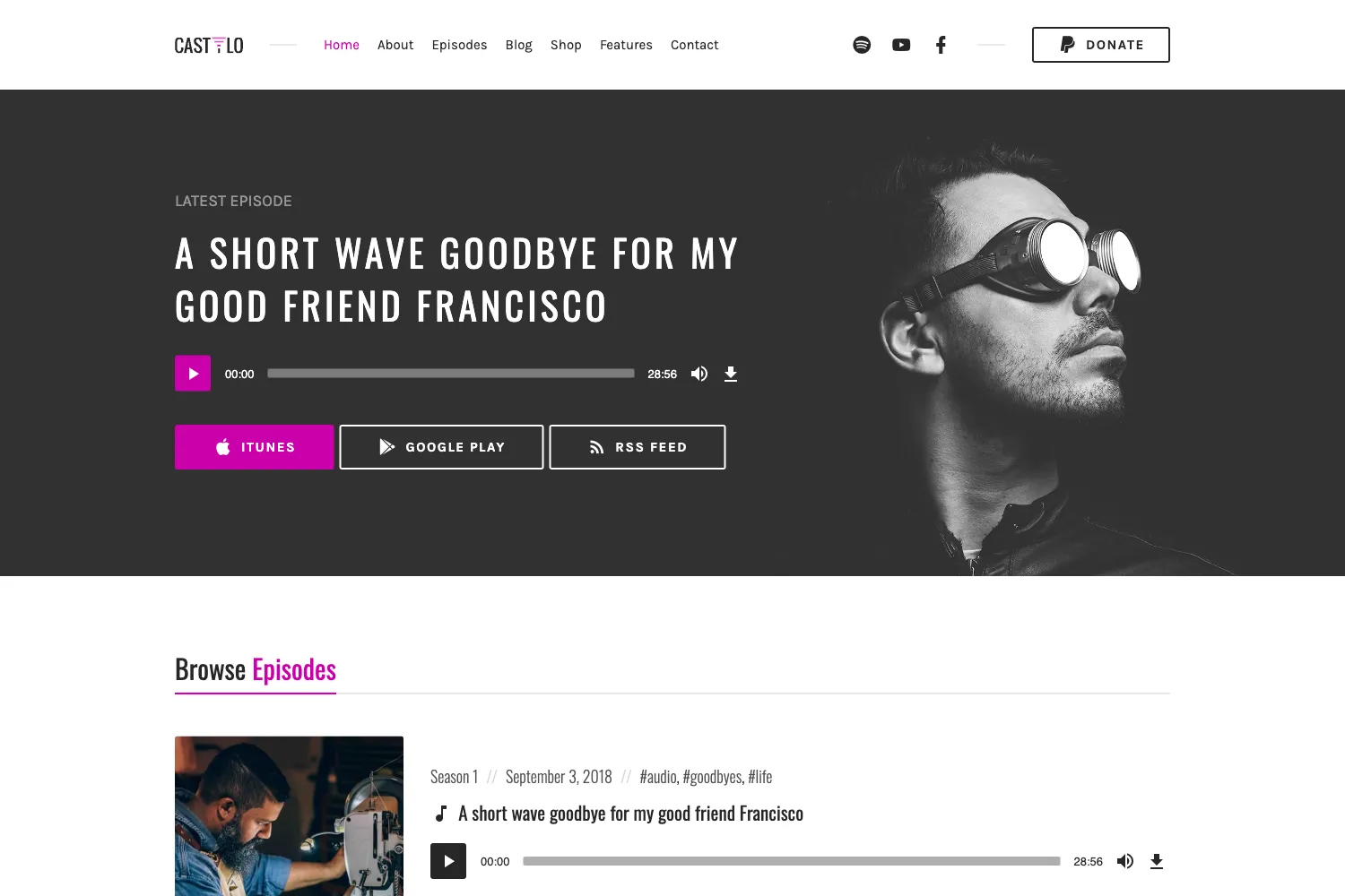 Castilo - Audio Podcast WordPress Theme