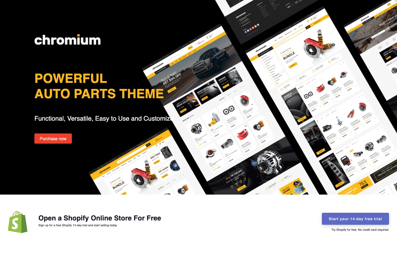 Chromium — Auto Parts Shop Shopify Theme