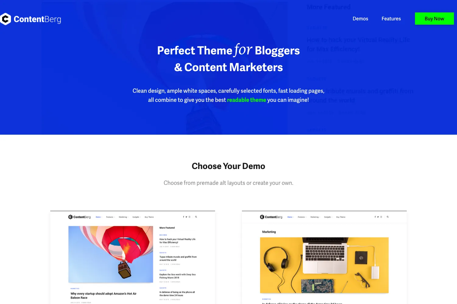 Contentberg - Content Marketing & Personal Blog