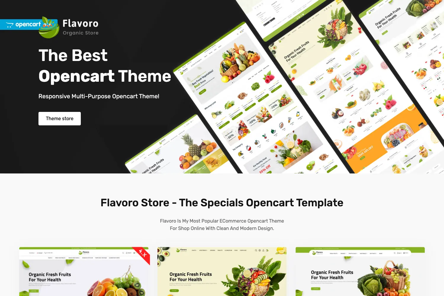 Flavero - Organic Food OpenCart Store