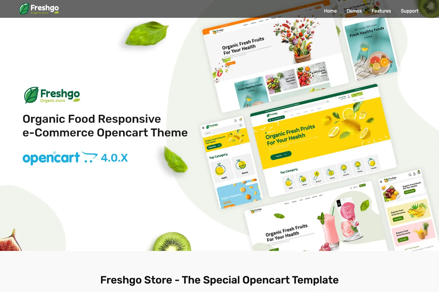 FreshGo - Organic & Supermarket Opencart Food Store