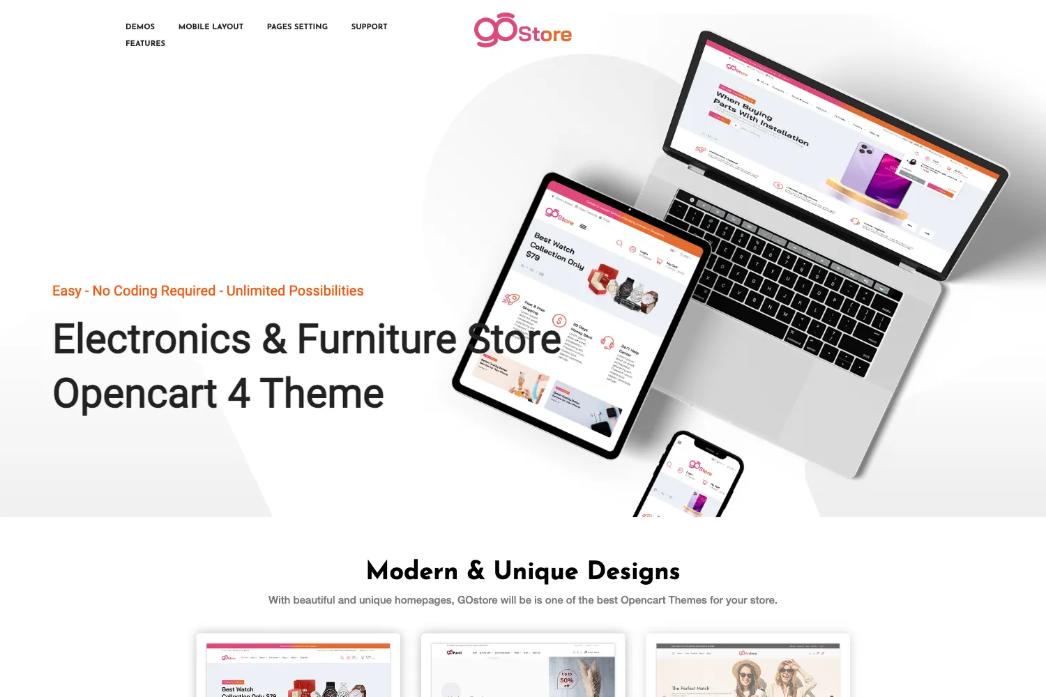 GoStore - Electronics & Furniture Store Opencart 4 Theme