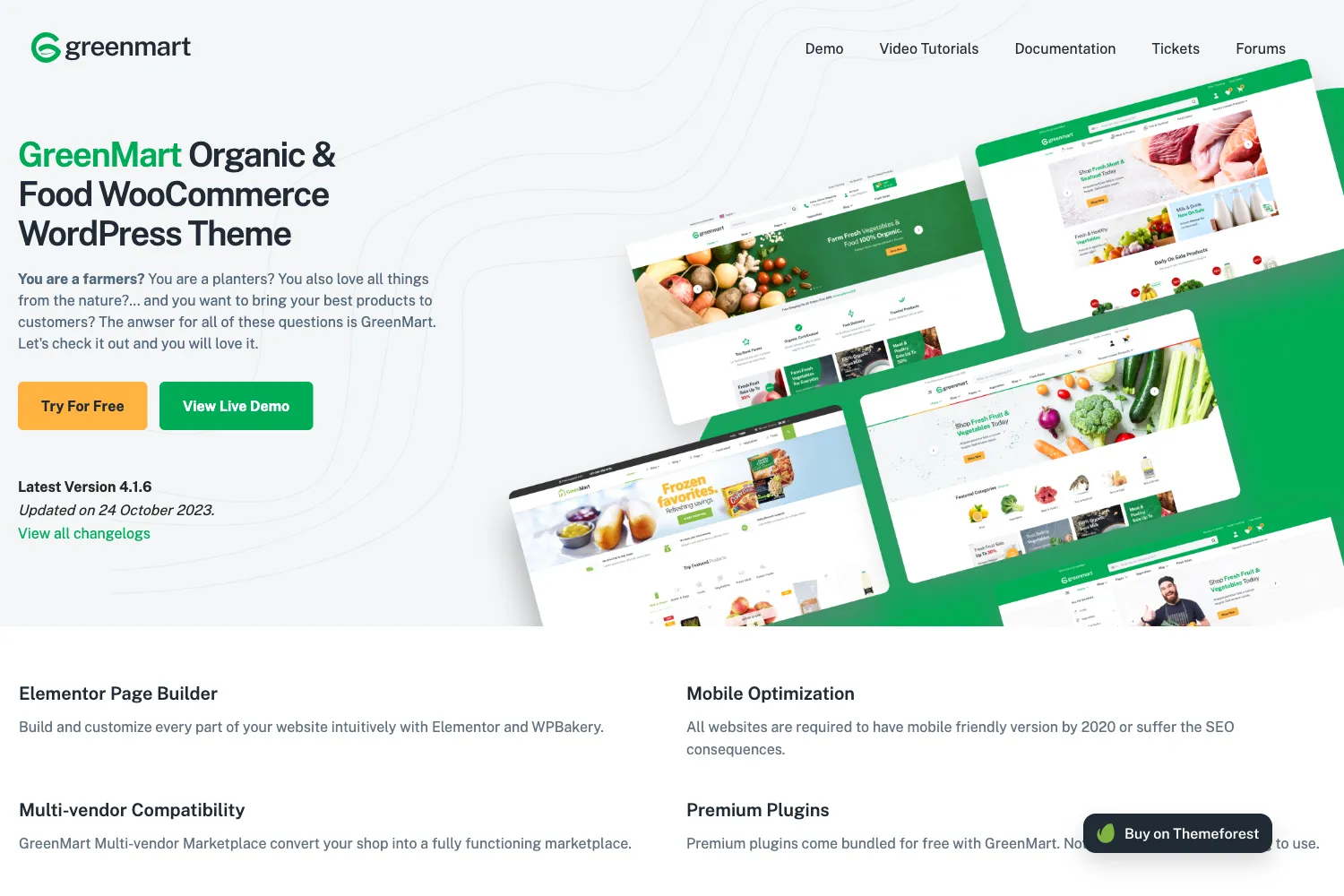 GreenMart – Organic & Food WooCommerce WordPress Theme