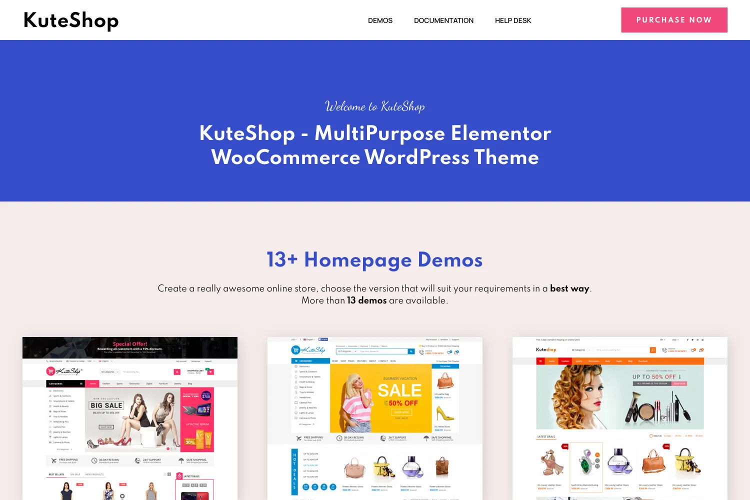 KuteShop - Fashion, Electronics & Marketplace Elementor WooCommerce Theme (RTL Supported)