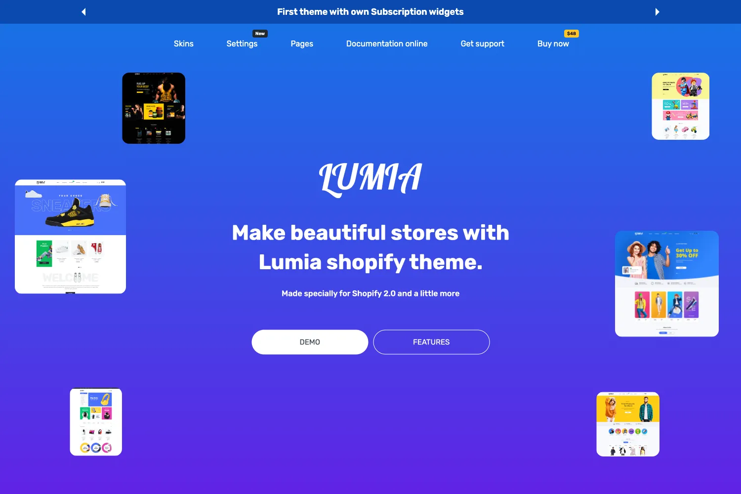 Lumia - Multipurpose Shopify Theme OS 2.0 - Multilanguage - RTL Support
