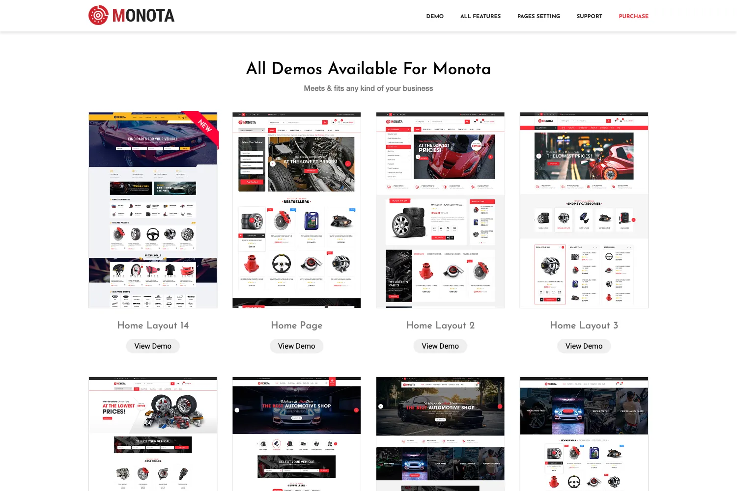 Monota - Auto Parts, Tools, Equipment and Accessories Store OpenCart Theme