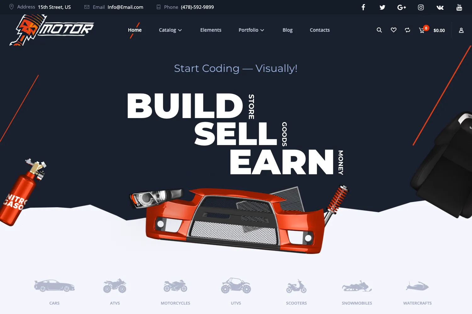 Motor – Cars, Parts, Service, Equipments and Accessories WooCommerce Store