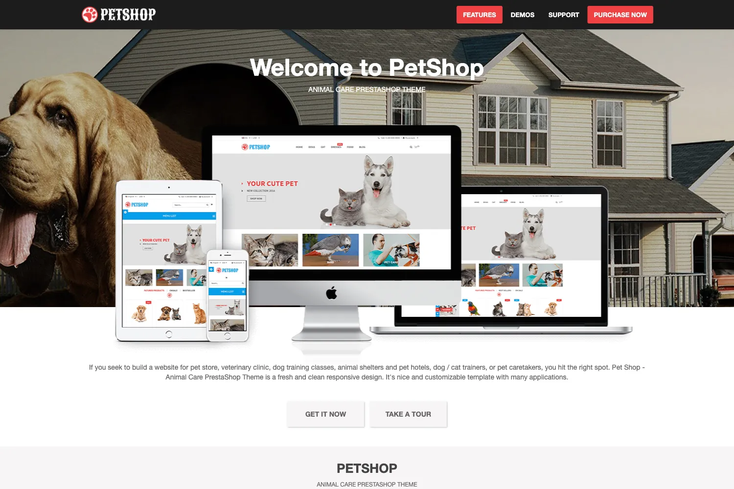 Pet Shop Animal Care PrestaShop Theme