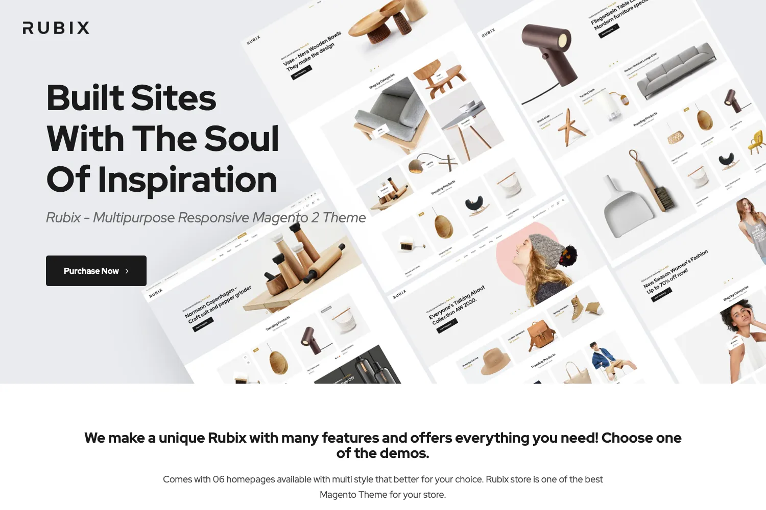 Rubix - Multipurpose Sections Magento 2 / Adobe Commerce Theme