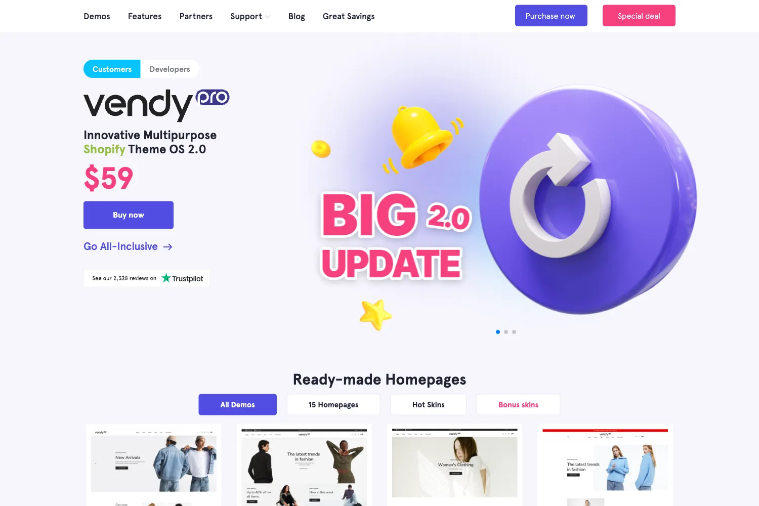 Vendy Pro - Innovative Multipurpose Shopify Theme OS 2.0