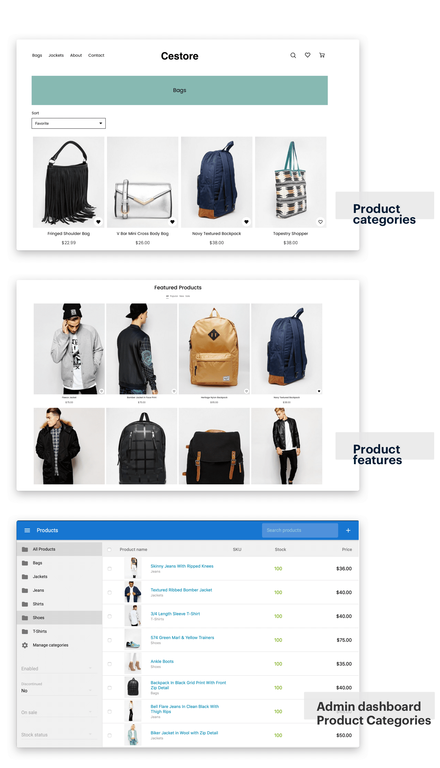 CeStore - ReactJS web app & React Native mobile app for e-commerce - 12